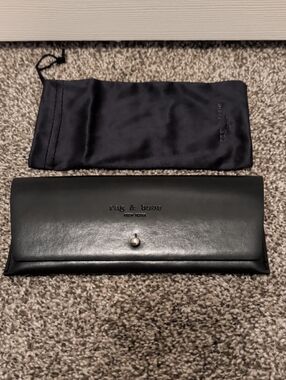 Rag & Bone Black Leather Glasses Case